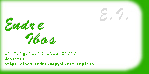 endre ibos business card